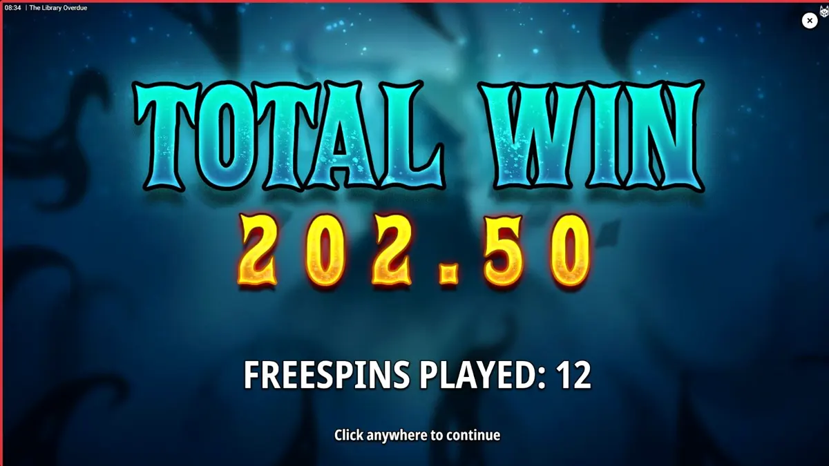 Tampilan visual slot The Library Overdue dengan nuansa gotik yang mencekam